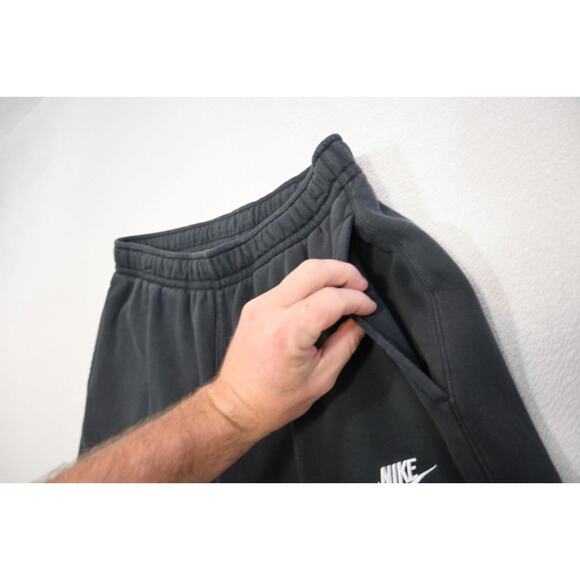 Nike Jogger Sweat Pants Tapered Cotton Blend Black W/Pockets Mens Sz Medium - Picture 6 of 9